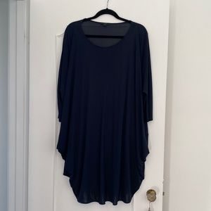 COS M/L Navy blue draped tunic 38 inches long